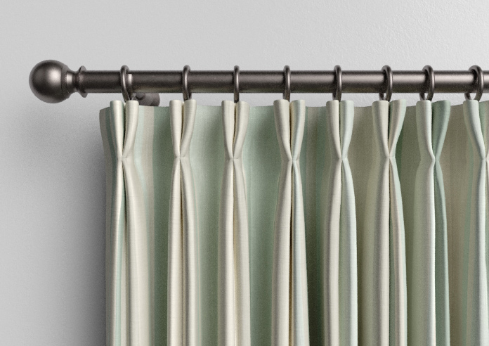 Laura Ashley Awning Stripe, Smoke Green - Made to Measure Curtains - Image 10
